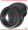 SBDs 1-3/4" Round Cap Plugs (10 14G-1.49"-1.58" Tube ID) Made of Durable Heavy Duty Black LDPE Plastic  Furniture Leg Inserts | Fencing End Plugs.