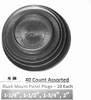 (Lot of 40) CAPLUGS | Flush Mount Black Hole PANEL PLUGS | Assorted "10 Each" ( 1-1/4", 1-1/2", 1-3/4", 2" ) for Auto Body and Sheet Metal Thickness range 03 - .08 Inch | by SBD