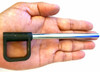 SB DISTRIBUTION LTD SBD's World Class Pin, Tensile - Universal Weight Stack Replacement SELECTOR Key - 3/8 Dia - 4 1/4 Locking Space | Black Ring Knob | Detent Hitch PINS | Chrome Plated Steel Shaft.