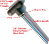 SBD's MAGNETIC Pin, Tensile (3/8 Dia 3-3/4 Locking Space) weight pins for weight stack | w/BLACK T Handle Knob- Universal Weight Stack Replacement SELECTOR KEY | DETENT Hitch Locking PINS | by SBD