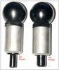 SBDs 1/2" Dia Plunger Premium 'POP' Pull Pins | 1" Diameter x 1-1/2" Length Weld ON Steel Barrel | 1/2" Diameter Spring Loaded Zinc Plated Steel Plunger | Plastic Round Knob | Knurled Loc
