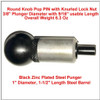 POP' Pull Pin - 3/8" Dia spring loaded Plunger |1" Diameter x 1-1/2" Length Weld ON Paintable Steel Barrel | Knurled Threaded lock nut w/Set Screw | Hard Plastic Phenolic Round Pull Knob | by SBD