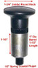 SBD's 'POP' Pull Pin 1/2" Diameter Spring Loaded Steel Plunger 1" Diameter x 1-1/2" Length Weld ON Steel Barrel | | Jumbo Round Hard Plastic Knob | Knurled Round Nut