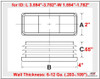 SBD Ltd 4" x 2" for 6-12 Ga Steel Tube/Rod (L 3.594"-3.782"-W 1.594"-1.782" ID) Rectangular Caps By Caplugs