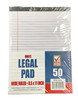 CHECK PLUS WHITE LEGAL PAD WIDE RULED 8.5X11 IN 50 SHEETS  9PK