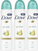  DOVE DEODORANT SPRAY 250 ML / 8.45 OZ PEAR & ALOE PK4