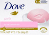 Dove, Gentle Pink / Rosa Beauty Bar Soap, Moisturizing Clean Body 3.17oz / 90g