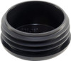 2-1/2" Round Cap Plugs 14-18G  2.34"-2.40" ID - 2.5 Inch OD) Black Plastic End Caps