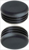 2-1/2" Round Cap Plugs 14-18G  2.34"-2.40" ID - 2.5 Inch OD) Black Plastic End Caps