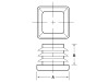 1-1/8 SQR 14-20G Plugs for Size OD 1.125 Thick (.083-.035)" PE-LD, Tubing Plugs