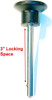 SBDs (3/8" Diameter, 3" Grip Length) Chrome Plated Steel Quick Release Pin with Jumbo Round Black Knob Handle | Spring Loaded Ball Valve
