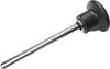 SBD's MAGNETIC Pin, Tensile (3/8" Dia x 3-1/4" locking length ) Universal Weight Stack Heavy Duty SELECTOR KEY - Deluxe Jumbo 1-3/4" Dia BLACK Round Knob - World Class Hitch PINS