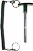 SBD's ( 3/8" X  4-1/4” )  Shaft Size Magnetic Steel Pin, Tensile Shaft w/Deluxe Al T Knob - w/Jumbo Lanyard Holder | Universal Weight Stack Pin | Detent Hitch Pin