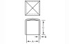 SBD's VSC-250-16 VSC Series, Black Vinyl Square Cap, Protective Closures, Finishing, Square Tubing, Durable, Flexible, Temp Resistant, Easy Removal, 0.250" W x 1.000" H,