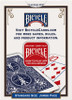 Bicycle Jumbo Index Playing Cards Set of Large Print Poker Size Cards, Red & Blue Backs, for Easy Reading, Family Card Games, Classrooms, and Casino Play