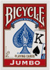 Bicycle Jumbo Index Playing Cards Set of Large Print Poker Size Cards, Red & Blue Backs, for Easy Reading, Family Card Games, Classrooms, and Casino Play
