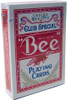 Bicycle BEE Index Playing Cards Set of Large Print Poker Size Cards, Red & Blue Backs, for Easy Reading, Family Card Games, Classrooms
