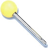 SBDs Phenolic ABS Yellow Hard Plastic Ball Knob - Female | 3/8"- 16 Thread Pitch 15/16" Depth 1-3/8" Diameter, 1-1/2" Height w/Brass Coated Metal Insert - Heavy Duty 1.02 Oz