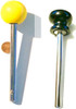 SBDs Phenolic ABS Yellow Hard Plastic Ball Knob - Female | 3/8"- 16 Thread Pitch 15/16" Depth 1-3/8" Diameter, 1-1/2" Height w/Brass Coated Metal Insert - Heavy Duty 1.02 Oz