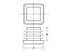 SBD's 1 1/4" - 1.25 Inch Square Black Plastic 14-20 Ga ( 1.1"-1.17" ID) Tubing Plug, End Cap -Steel Fence Post Pipe Tube Cover End Caps for Fitness Equipment And Furniture BY CAPLUGS