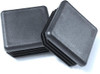 2 1/2" Square 10-14 Ga (2.24"-2.33" ID) BLK Tubing Plug - Steel Fence Post Pipe Tubing End Cap