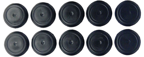 1" 1.00 inch Black Rubber Plugs for Flush Mount Body and Sheet Metal Holes Qty 10 