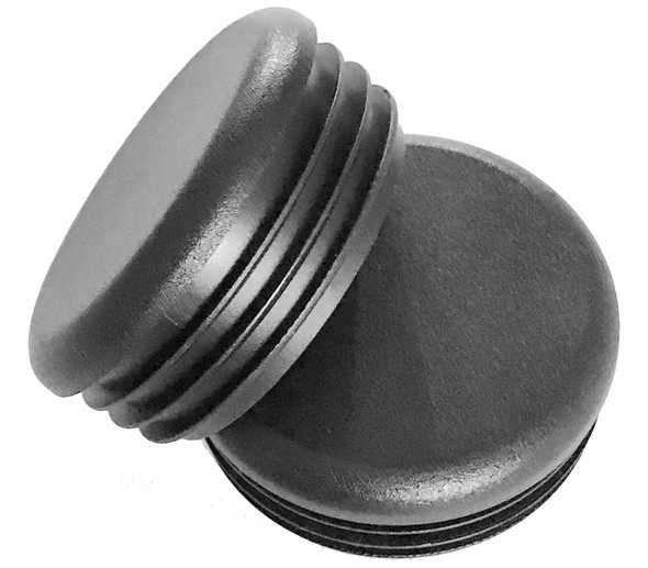 (4 Pack) - 2" Round Black Plastic Tubing Plug, 2 Inch End Cap - Steel Furniture Pipe Tube Cover Insert | Fencing Post - End Caps for Fitness Equipment (14-20 Ga 1.840"-1.930" ID)