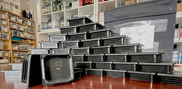 4" Square Tubing Plugs (7-11 Ga) Flexible LDPE Ridges Heavy Duty 0.3" Impact Resistant Tough Design Top Cap  Finishing Insert - 4"x4" || by SBD