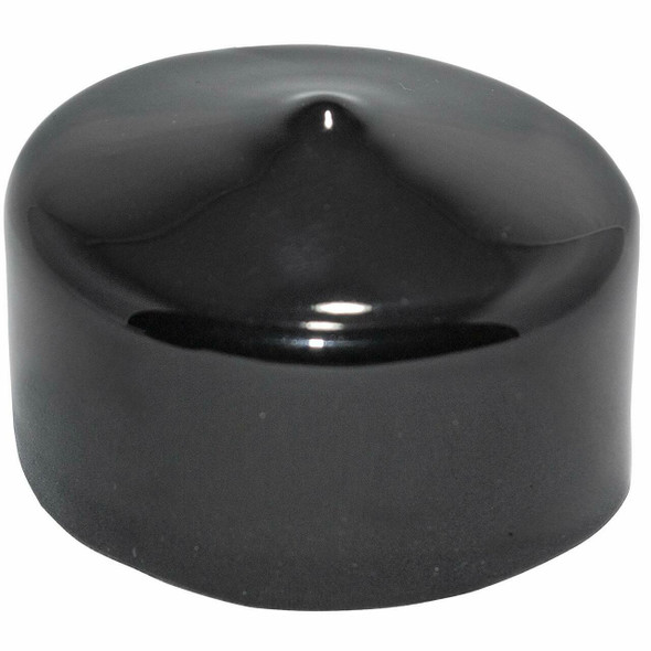 Caplugs 99394172 Plastic Round Cap VC-2500-16, Vinyl, Cap ID 2.500" Length 1.000", Black (Pack of 16)