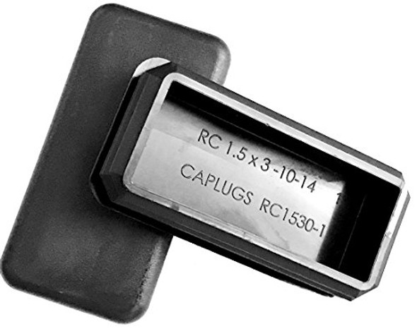 1-1/2" x 3" | 10-14 Ga Tube Insert | for ID 1.74"-1.83" L -1.24"-1.33" W |Life Fitness - Hammer Strength Replacement End Caps (1.5 x 3 Inch) | Fencing Post Inserts || Snap in High Grade LDPE