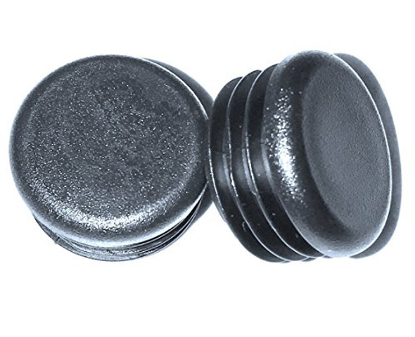 1" Round Black Plastic Tubing Plug, 1 Inch Out Side Diameter End Caps - Steel Furniture Pipe Tube Cover Insert | - End Caps for Fitness Equipment