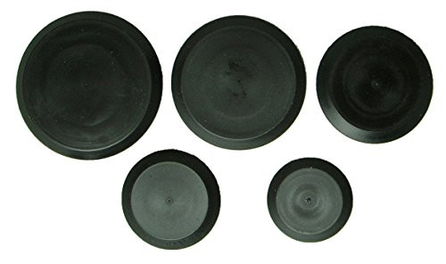 25 Piece Flush Mount Black Hole Plug Assortment for Auto Body and Sheet Metal 4" 3.5" 3" 2.5" 2" inch