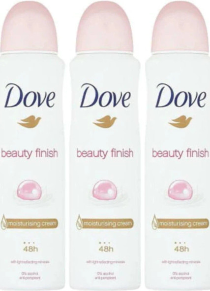 Dove Deo & Anti-Perspirant, 150Ml=5.07Oz / Each (Pack of 3), 0% Alcohol, 24-48 Hr Beauty Finish)PK 3
