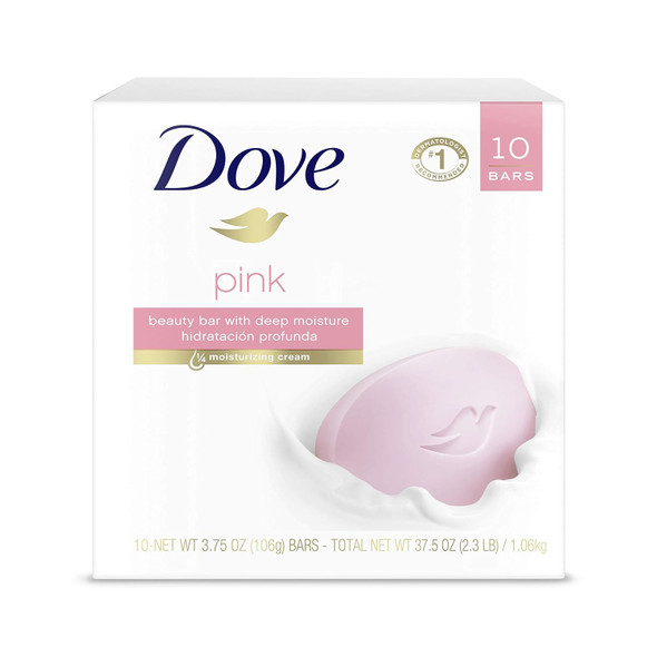 Dove Beauty Cream Bar Soaps, Pink/Rosa 135g / 4.76oz