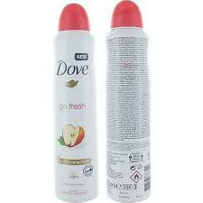 DOVE APPLE & WHITE TEA DEODORANT SPRAY 250 ML / 8.4 OZ