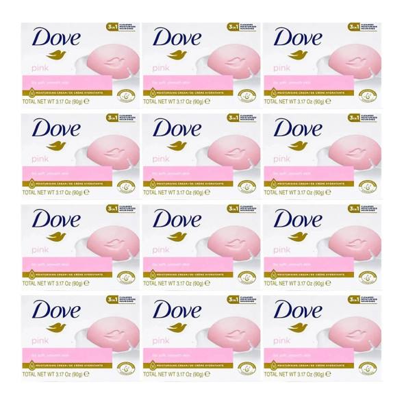Dove, Beauty Bar Soap Variety Pack of 14, Go Fresh, Shea Butter, Coconut Milk, White, Pampering, Restoring, Exfoliating - 90g (7 Scents, 2 of Each)