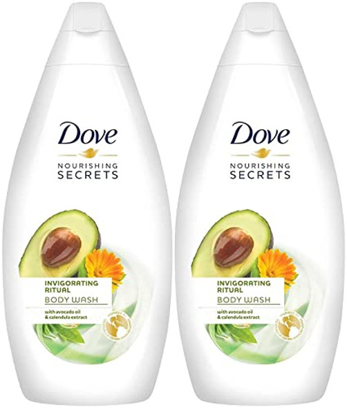 Dove Nourishing Secrets Invigorating Ritual Body Wash, Avocado Oil & Calendula Extract, 16.9 Ounce / 500 Ml, Pack of 2