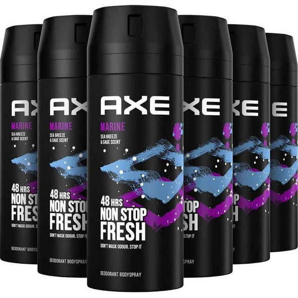 AXE Body Spray Marine 150 ml/5.07 oz) PK4