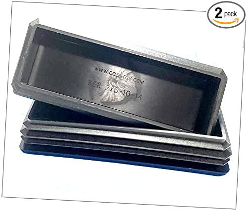 sSBD's 5" x 2" OD Rectangular RER-2X5-10-14 Genuine CAPLUGS USA Make (125 x 50 mm) 10-14Ga | Hole Size (ID) L 4.74" - 4.83" - W 1.74" - 1.83" LDPE Plugs W/Flex Ridges.