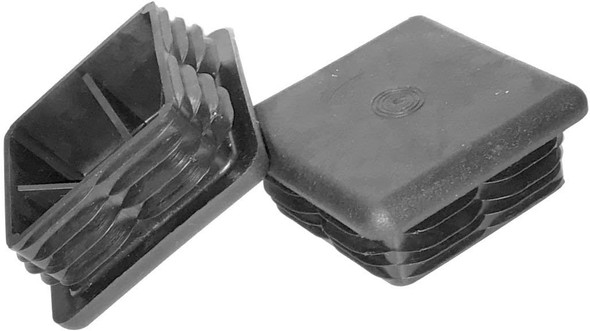 2 3/8" (60 MM) OD Square Plastic Plugs 6-10 Ga ((for ID 1.902" to 2.094") | Flexible Ridges n Side Walls | Heavy Duty Impact Resistant ¼” Thick Top | by SBD