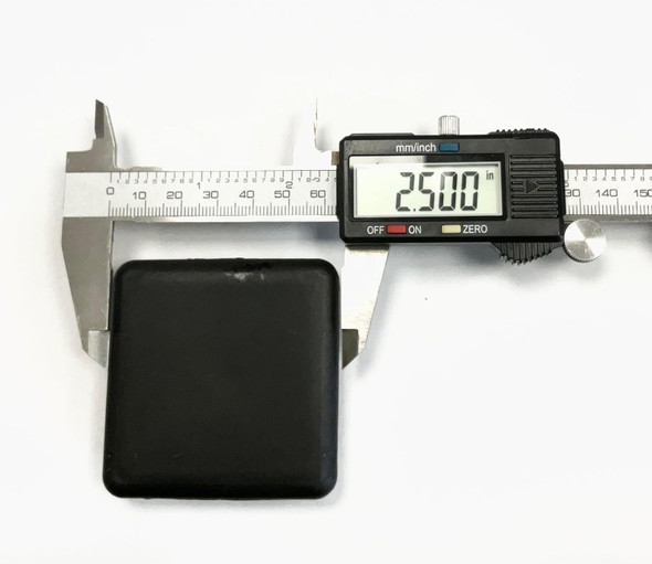 SBD's 2 1/2" / 2.5 Inch Sqr Black Plastic 10-14 Ga (2.24"-2.33" ID) Tubing Plug - End Caps