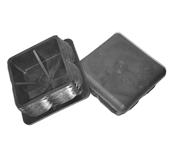 SBD Ltd..3" X 3" - 80 X 80 MM (OD) Square Plastic Plugs | 6-11 Ga - (for ID 2.594" - 2.76") Flexible Ridges n Side Walls | Heavy Duty Impact Resistant Design LDPE Black Tubing Plugs