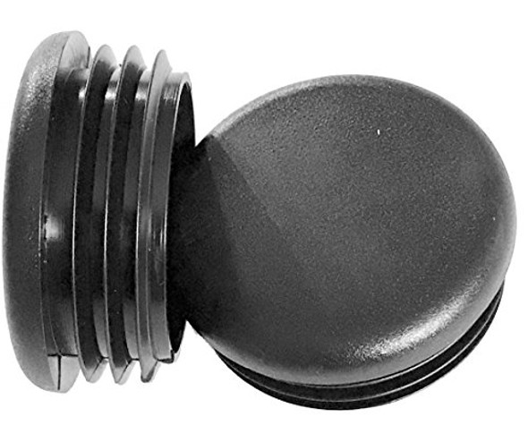 SBD (Pack of 8) - 2" OD Round Black Plastic Tubing Plug, (10-14 Ga 1.740"-1.830" ID) CAPLUGS USA, 2 Inch End Cap - Steel Furniture Pipe Tube Cover Insert | Fencing Post Inserts.