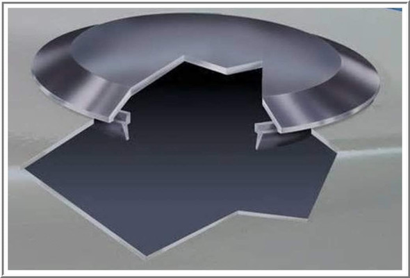 4" 4.0 inch Flush Mount Black Plastic Body and Sheet Metal Hole Plugs