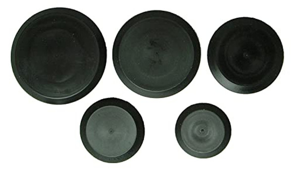 (Lot of 50) | Assorted 10 Each ( 1/4", 3/8", 1/2",3/4", 1") Flush Mount Black Hole Panel Plugs for Auto Body and Sheet Metal | Furniture Decor | by SBD