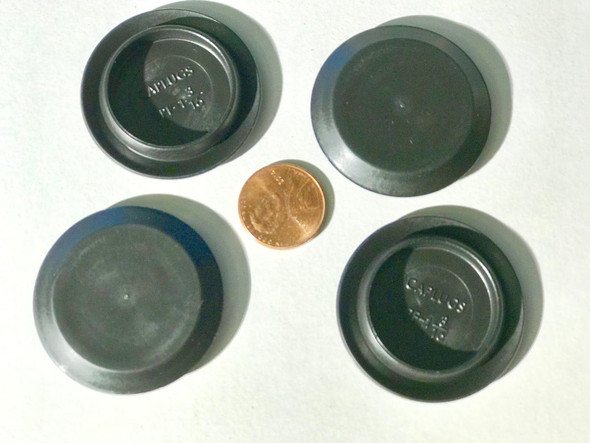1-3/16" (30 mm) - Flush Mount Black Plastic Body and Sheet Metal Hole Plugs