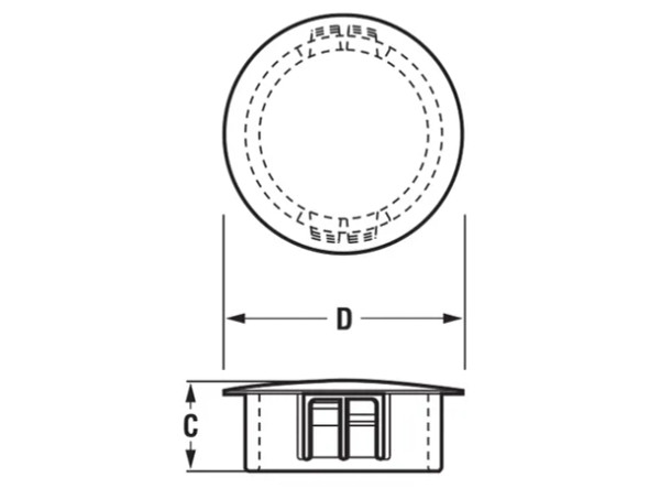 SBDs 1/4" ID Hole Nylon Plastic Locking Plugs for Panels – 0.25 Inch ID Round – 0.312" Head Diameter – Max Metal Thickness 0.125" | Body n Sheet Metal Hole Plugs