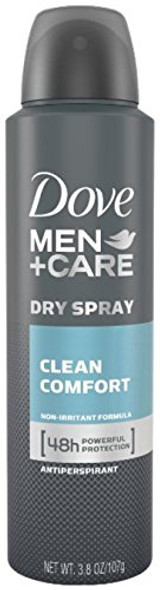 Dove Men + Care Dry Spray Antiperspirant, Clean Comfort 3.8 oz (Pack of 5)
