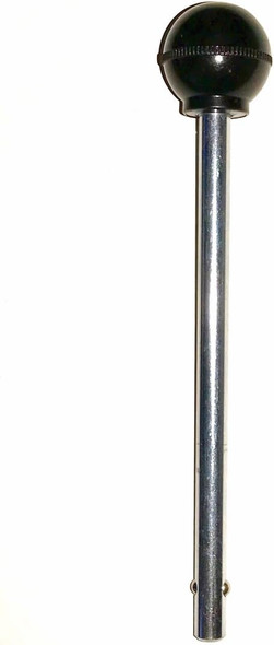 Pin, Tensile (5/16" Dia, 3-1/2" Locking Space) Round Black Knob- Universal Weight Stack Replacement PIN | Detent Hitch Locking PINS - Chrome Plated Steel Shaft with Ball Valve Locking