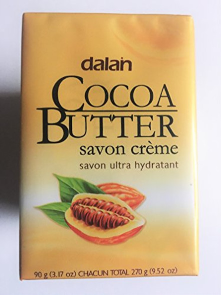 B'Ellens Dalan Cream Soaps - 3 Pack (Cocoa Butter) 90g (3.17 oz) Chacun Total 270g (9.52 oz)